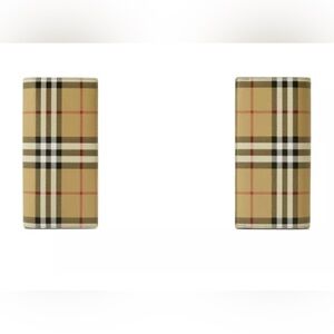 Burberry Tan and Black Check Card Holder